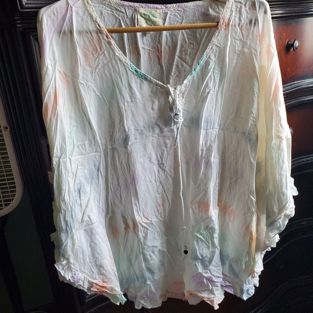 Washed out swim suit cover up